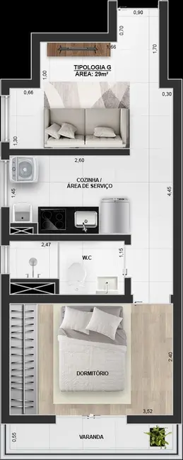 Apartamento com 1 quarto à venda, 75m2 em Vila Ema, São Paulo - SP - imagem 7 Foto 7 de Apartamento com 1 quarto à venda, 75m2 em Vila Ema, São Paulo - SP