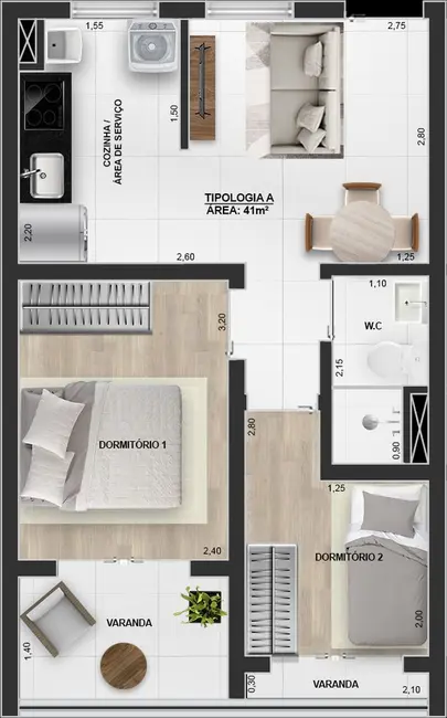 Foto 8 de Apartamento com 1 quarto à venda, 29m2 em Vila Ema, São Paulo - SP