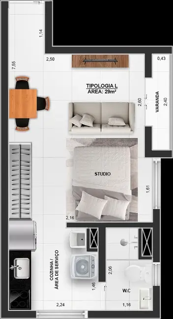 Apartamento com 2 quartos à venda, 49m2 em Itaquera, São Paulo - SP - imagem 8 Foto 8 de Apartamento com 2 quartos à venda, 49m2 em Itaquera, São Paulo - SP