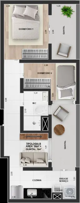 Apartamento com 2 quartos à venda, 41m2 em Itaquera, São Paulo - SP - imagem 9 Foto 9 de Apartamento com 2 quartos à venda, 41m2 em Itaquera, São Paulo - SP