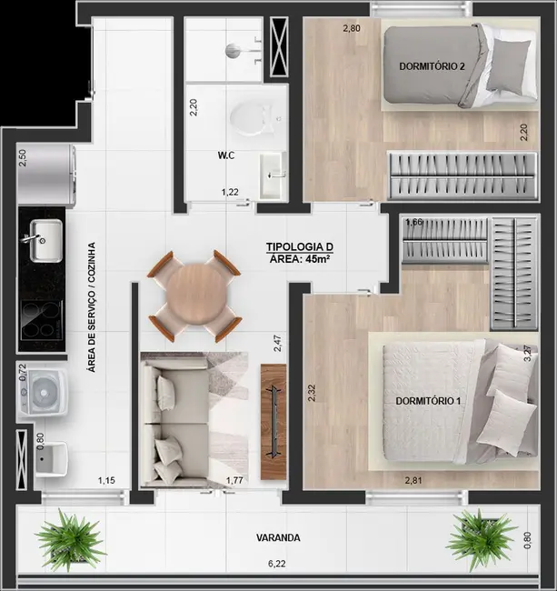 Cobertura com 2 quartos à venda, 91m2 em Vila Carrão, São Paulo - SP - imagem 3 Foto 3 de Cobertura com 2 quartos à venda, 91m2 em Vila Carrão, São Paulo - SP