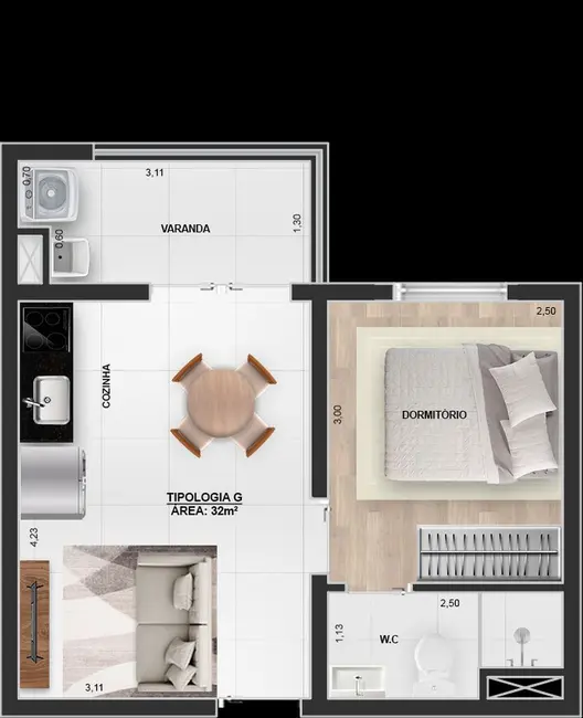 Cobertura com 2 quartos à venda, 91m2 em Vila Carrão, São Paulo - SP - imagem 4 Foto 4 de Cobertura com 2 quartos à venda, 91m2 em Vila Carrão, São Paulo - SP