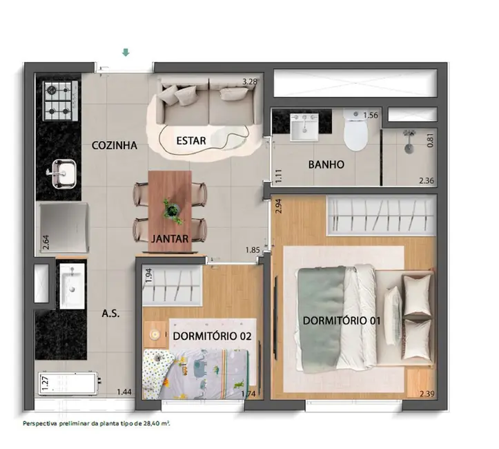 Foto 5 de Apartamento com 2 quartos à venda, 39m2 em Santana, São Paulo - SP
