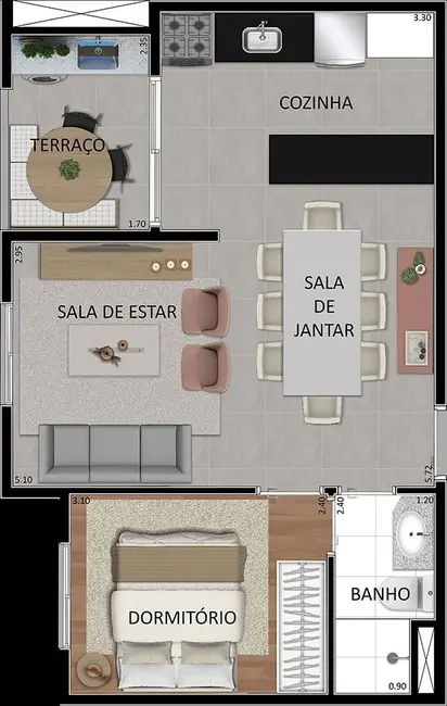 Foto 3 de Apartamento com 2 quartos à venda, 43m2 em Vila Gustavo, São Paulo - SP