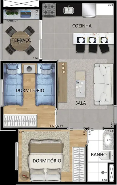 Foto 1 de Apartamento com 2 quartos à venda, 43m2 em Vila Gustavo, São Paulo - SP