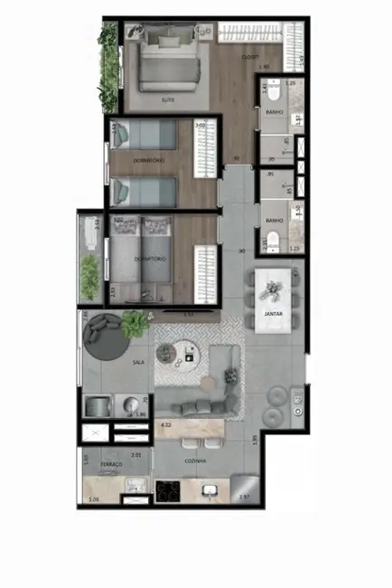 Apartamento com 3 quartos à venda, 62m2 em Jardim São Paulo(Zona Norte), São Paulo - SP - imagem 3 Foto 3 de Apartamento com 3 quartos à venda, 62m2 em Jardim São Paulo(Zona Norte), São Paulo - SP