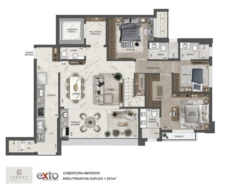 Foto 5 de Apartamento com 4 quartos à venda, 173m2 em Jardim Guedala, São Paulo - SP