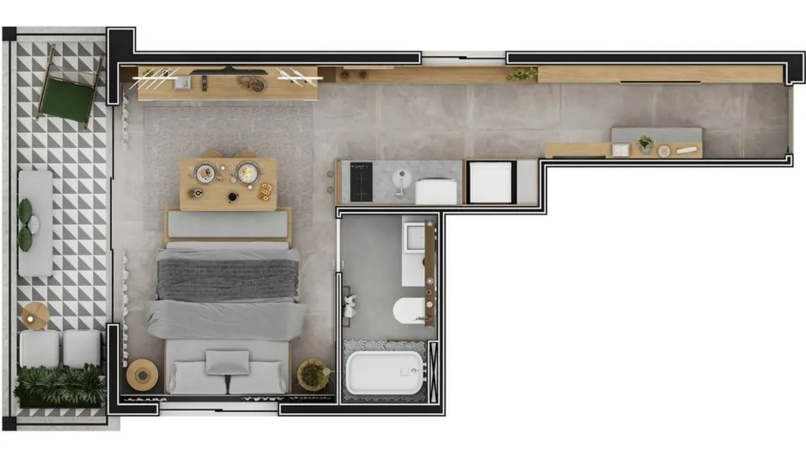 Foto 4 de Kitnet com 1 quarto à venda, 20m2 em Jardim Paulista, São Paulo - SP