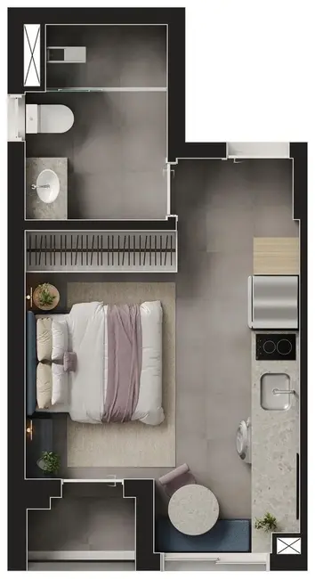 Kitnet com 1 quarto à venda, 24m2 em Consolação, São Paulo - SP - imagem 2 Foto 2 de Kitnet com 1 quarto à venda, 24m2 em Consolação, São Paulo - SP