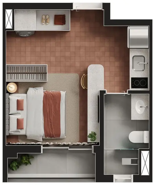Kitnet com 1 quarto à venda, 24m2 em Consolação, São Paulo - SP - imagem 3 Foto 3 de Kitnet com 1 quarto à venda, 24m2 em Consolação, São Paulo - SP