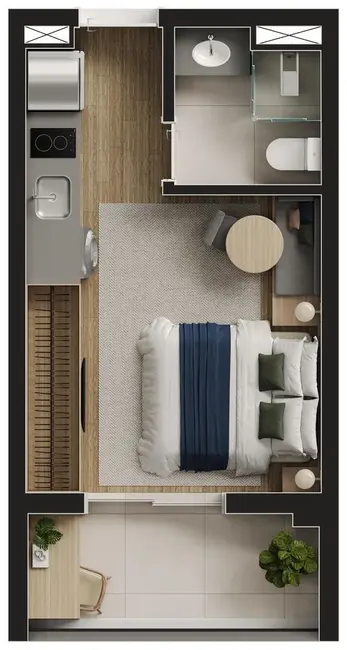 Kitnet com 1 quarto à venda, 24m2 em Consolação, São Paulo - SP - imagem 6 Foto 6 de Kitnet com 1 quarto à venda, 24m2 em Consolação, São Paulo - SP