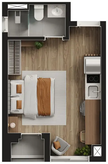 Kitnet com 1 quarto à venda, 24m2 em Consolação, São Paulo - SP - imagem 5 Foto 5 de Kitnet com 1 quarto à venda, 24m2 em Consolação, São Paulo - SP