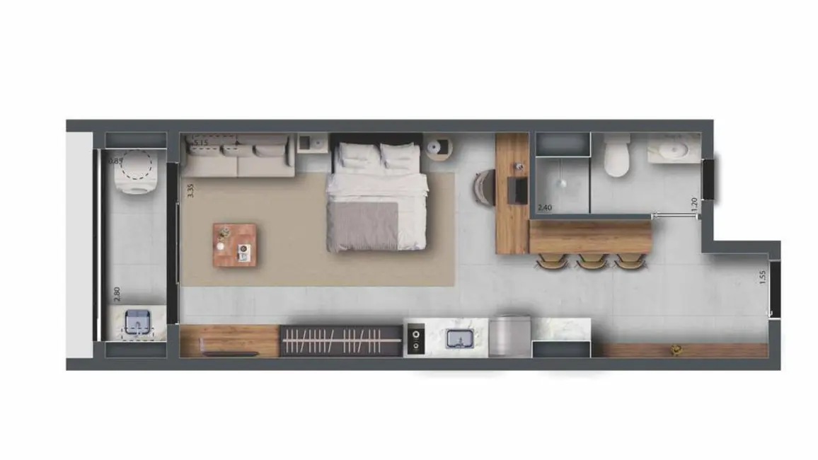 Foto 2 de Kitnet com 1 quarto à venda, 27m2 em Vila da Saúde, São Paulo - SP