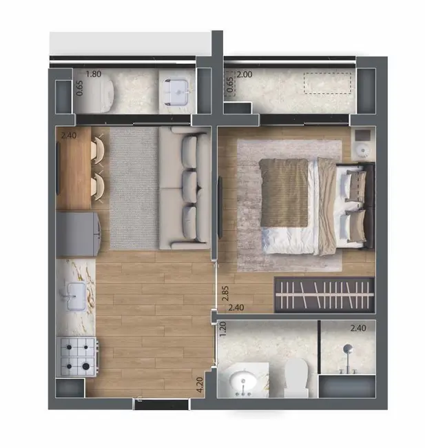 Foto 8 de Kitnet com 1 quarto à venda, 27m2 em Vila da Saúde, São Paulo - SP