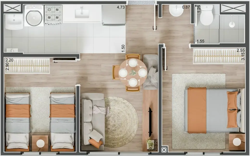 Apartamento com 1 quarto à venda, 36m2 em Barra Funda, São Paulo - SP - imagem 9 Foto 9 de Apartamento com 1 quarto à venda, 36m2 em Barra Funda, São Paulo - SP