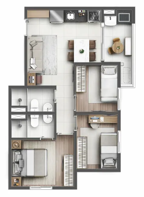 Apartamento com 3 quartos à venda, 50m2 em Penha de França, São Paulo - SP - imagem 4 Foto 4 de Apartamento com 3 quartos à venda, 50m2 em Penha de França, São Paulo - SP