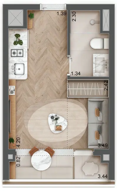 Kitnet com 1 quarto à venda, 23m2 em Jardim América, São Paulo - SP - imagem 9 Foto 9 de Kitnet com 1 quarto à venda, 23m2 em Jardim América, São Paulo - SP