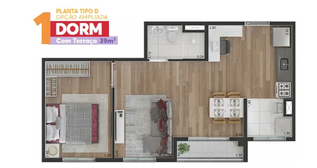 Apartamento com 2 quartos à venda, 37m2 em Bom Retiro, São Paulo - SP - imagem 5 Foto 5 de Apartamento com 2 quartos à venda, 37m2 em Bom Retiro, São Paulo - SP