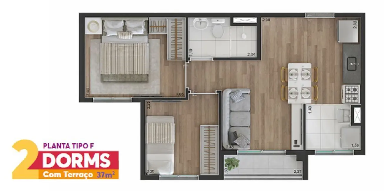 Apartamento com 2 quartos à venda, 37m2 em Bom Retiro, São Paulo - SP - imagem 4 Foto 4 de Apartamento com 2 quartos à venda, 37m2 em Bom Retiro, São Paulo - SP