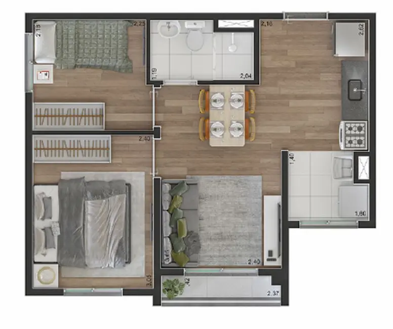 Apartamento com 2 quartos à venda, 37m2 em Bom Retiro, São Paulo - SP - imagem 2 Foto 2 de Apartamento com 2 quartos à venda, 37m2 em Bom Retiro, São Paulo - SP
