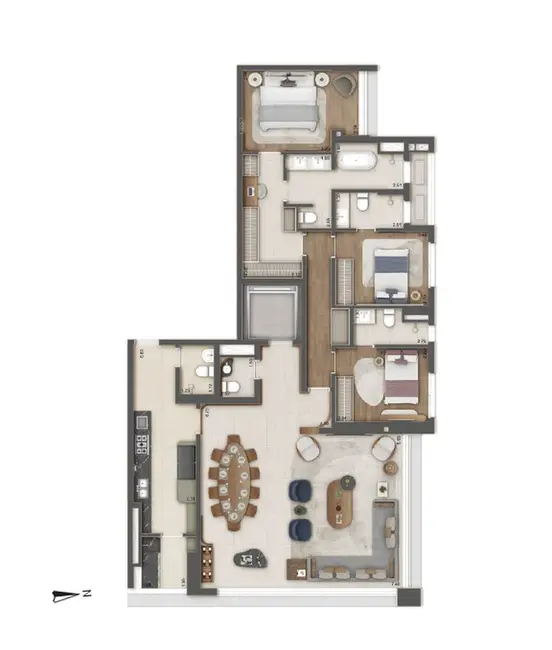 Apartamento com 3 quartos à venda, 114m2 em Jardim Paulista, São Paulo - SP - imagem 3 Foto 3 de Apartamento com 3 quartos à venda, 114m2 em Jardim Paulista, São Paulo - SP