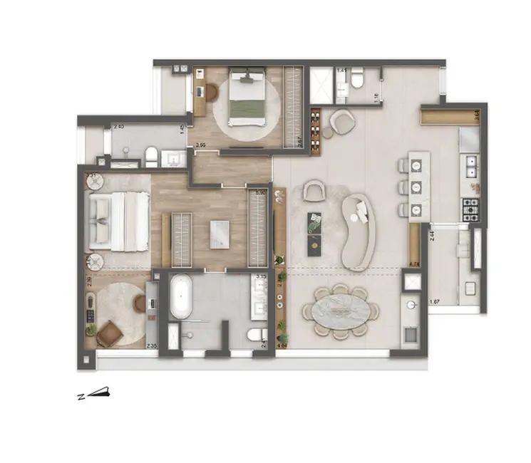Apartamento com 3 quartos à venda, 114m2 em Jardim Paulista, São Paulo - SP - imagem 5 Foto 5 de Apartamento com 3 quartos à venda, 114m2 em Jardim Paulista, São Paulo - SP