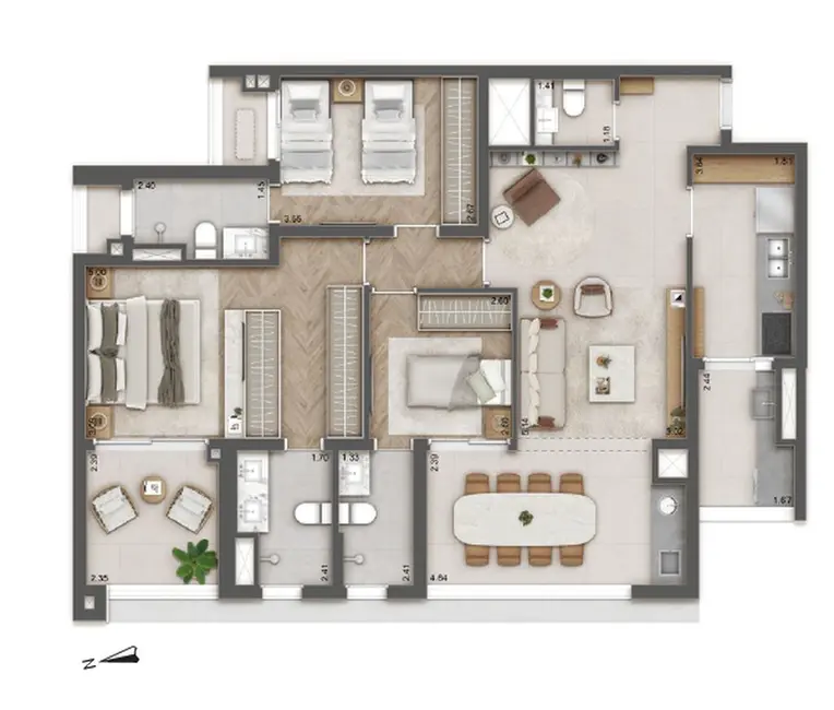 Apartamento com 3 quartos à venda, 114m2 em Jardim Paulista, São Paulo - SP - imagem 4 Foto 4 de Apartamento com 3 quartos à venda, 114m2 em Jardim Paulista, São Paulo - SP