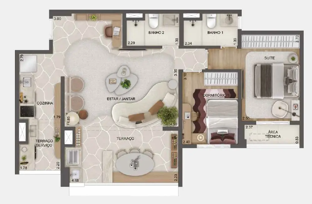 Foto 4 de Apartamento com 2 quartos à venda, 63m2 em Mooca, São Paulo - SP