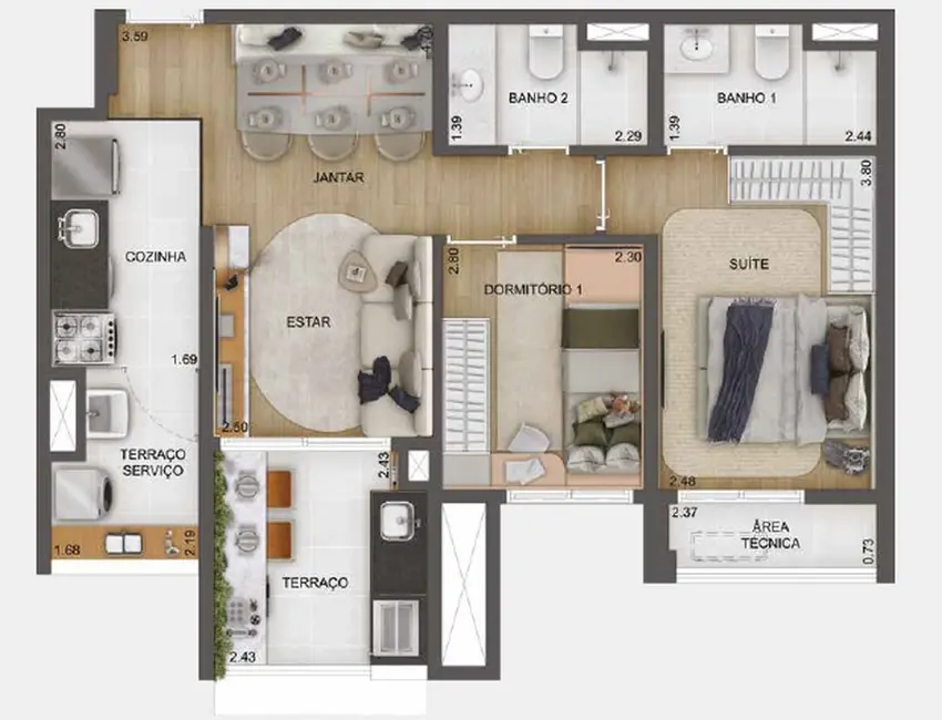Foto 6 de Apartamento com 2 quartos à venda, 63m2 em Mooca, São Paulo - SP