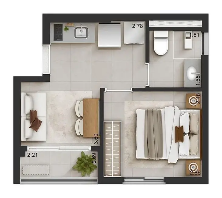 Kitnet com 1 quarto à venda, 22m2 em Consolação, São Paulo - SP - imagem 4 Foto 4 de Kitnet com 1 quarto à venda, 22m2 em Consolação, São Paulo - SP