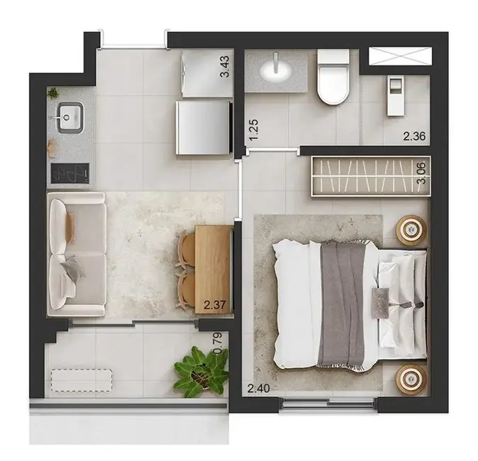 Kitnet com 1 quarto à venda, 22m2 em Consolação, São Paulo - SP - imagem 8 Foto 8 de Kitnet com 1 quarto à venda, 22m2 em Consolação, São Paulo - SP