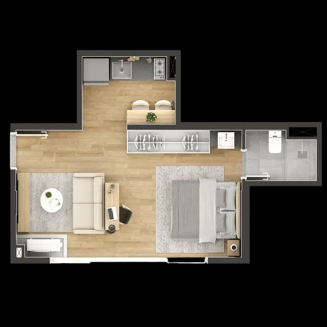 Kitnet com 1 quarto à venda, 26m2 em Vila Alexandria, São Paulo - SP - imagem 6 Foto 6 de Kitnet com 1 quarto à venda, 26m2 em Vila Alexandria, São Paulo - SP