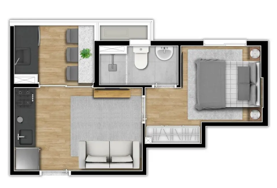 Foto 3 de Apartamento com 1 quarto à venda, 28m2 em Vila Alexandria, São Paulo - SP