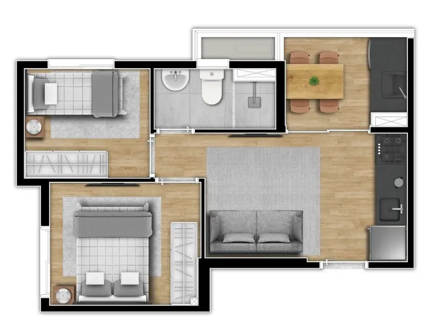 Apartamento com 2 quartos à venda, 34m2 em Vila Alexandria, São Paulo - SP - imagem 4 Foto 4 de Apartamento com 2 quartos à venda, 34m2 em Vila Alexandria, São Paulo - SP