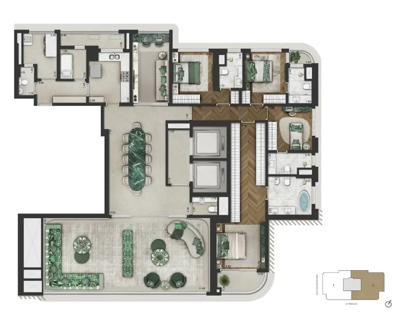 Foto 1 de Apartamento com 4 quartos à venda, 246m2 em Pinheiros, São Paulo - SP