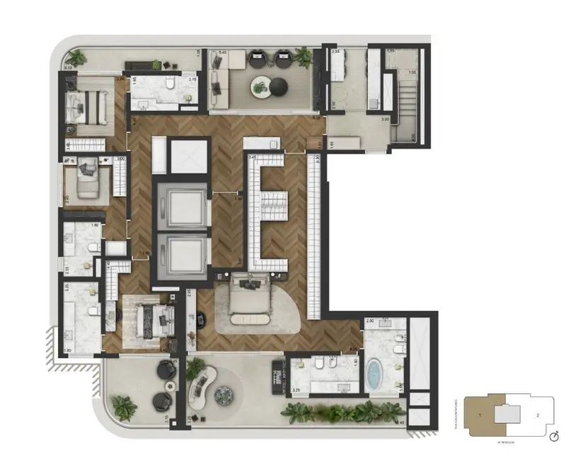 Foto 3 de Apartamento com 4 quartos à venda, 246m2 em Pinheiros, São Paulo - SP