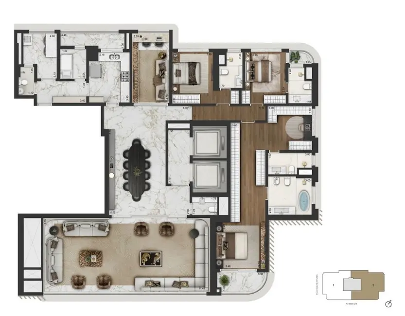 Foto 6 de Apartamento com 4 quartos à venda, 246m2 em Pinheiros, São Paulo - SP