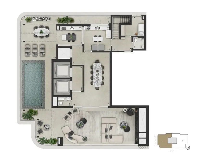 Foto 5 de Apartamento com 4 quartos à venda, 246m2 em Pinheiros, São Paulo - SP