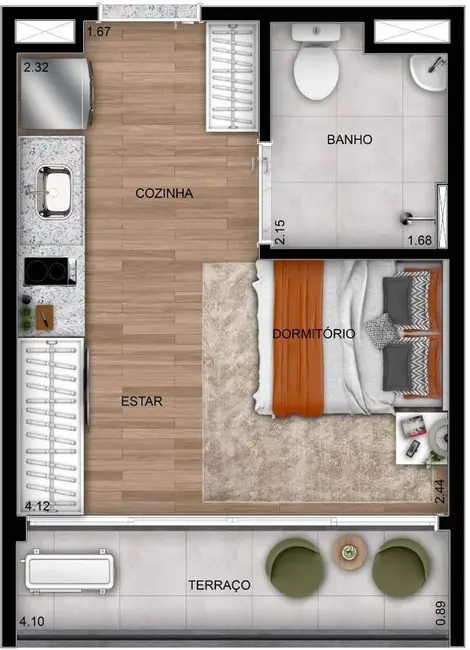 Foto 5 de Kitnet com 1 quarto à venda, 26m2 em Barra Funda, São Paulo - SP
