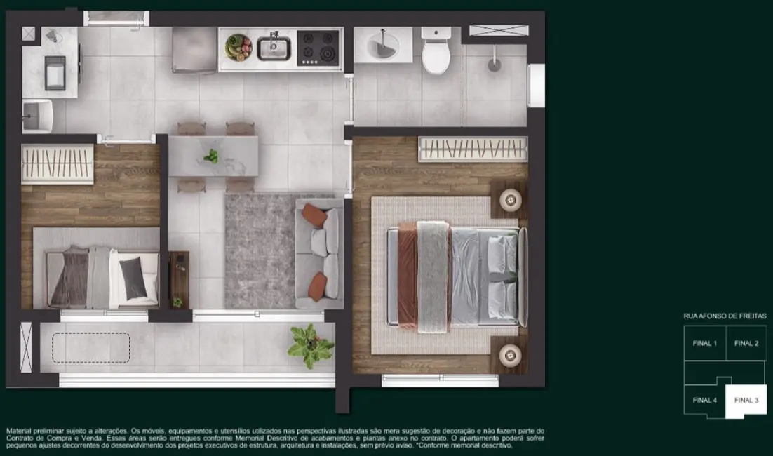 Apartamento com 2 quartos à venda, 52m2 em Paraíso, São Paulo - SP - imagem 6 Foto 6 de Apartamento com 2 quartos à venda, 52m2 em Paraíso, São Paulo - SP