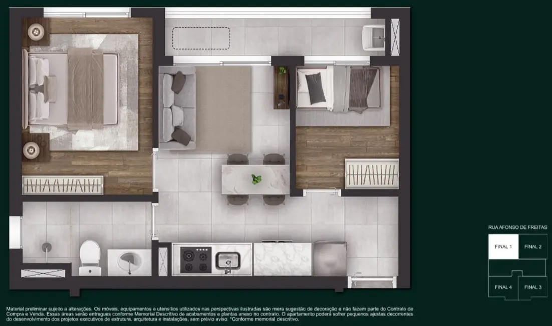 Apartamento com 2 quartos à venda, 52m2 em Paraíso, São Paulo - SP - imagem 3 Foto 3 de Apartamento com 2 quartos à venda, 52m2 em Paraíso, São Paulo - SP