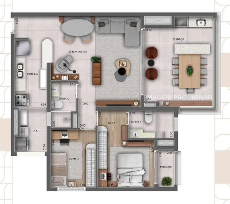 Foto 9 de Apartamento com 2 quartos à venda, 76m2 em Vila Ema, São Paulo - SP