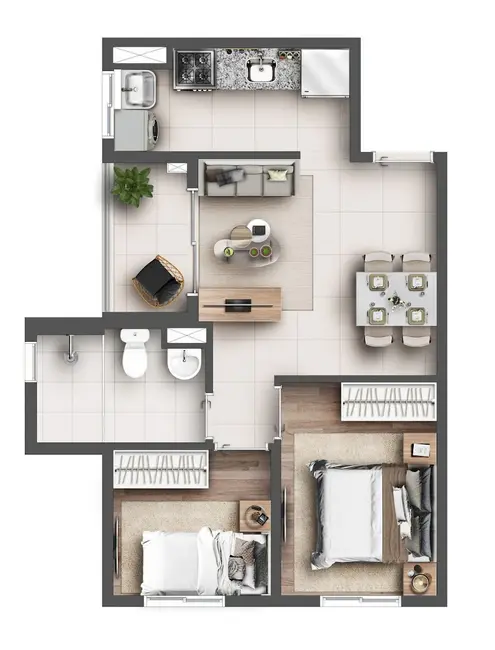 Foto 3 de Apartamento com 2 quartos à venda, 76m2 em Vila Ema, São Paulo - SP