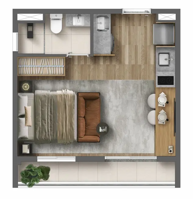 Apartamento com 1 quarto à venda, 27m2 em Santana, São Paulo - SP - imagem 4 Foto 4 de Apartamento com 1 quarto à venda, 27m2 em Santana, São Paulo - SP
