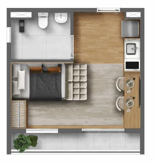 Apartamento com 1 quarto à venda, 27m2 em Santana, São Paulo - SP - imagem 3 Foto 3 de Apartamento com 1 quarto à venda, 27m2 em Santana, São Paulo - SP