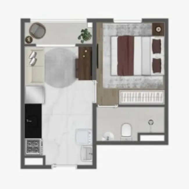Kitnet com 1 quarto à venda, 17m2 em Vila Guarani (Z Sul), São Paulo - SP - imagem 3 Foto 3 de Kitnet com 1 quarto à venda, 17m2 em Vila Guarani (Z Sul), São Paulo - SP