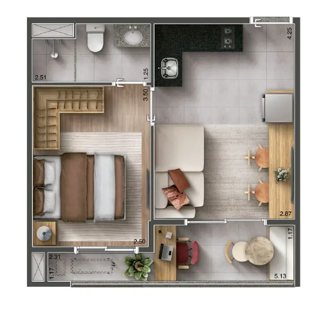 Foto 4 de Apartamento com 1 quarto à venda, 33m2 em Vila Clementino, São Paulo - SP