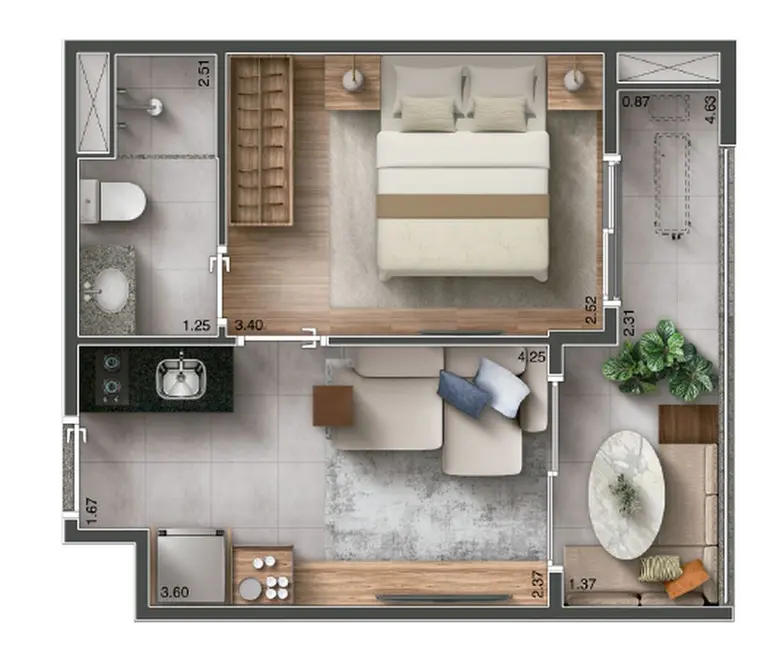 Apartamento com 1 quarto à venda, 46m2 em Vila Clementino, São Paulo - SP - imagem 1 Foto 1 de Apartamento com 1 quarto à venda, 46m2 em Vila Clementino, São Paulo - SP