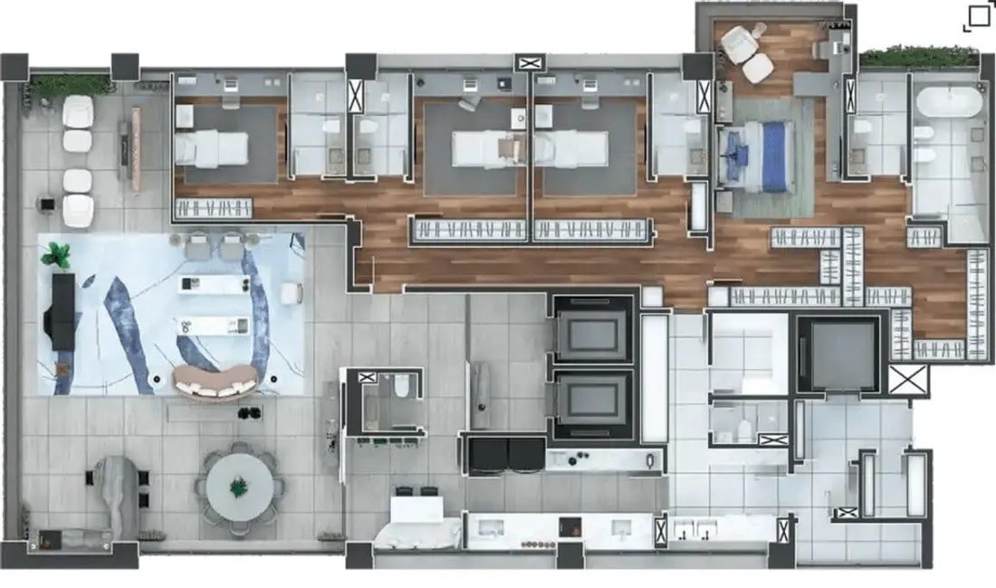 Apartamento com 4 quartos à venda, 422m2 em Vila Nova Conceição, São Paulo - SP - imagem 3 Foto 3 de Apartamento com 4 quartos à venda, 422m2 em Vila Nova Conceição, São Paulo - SP