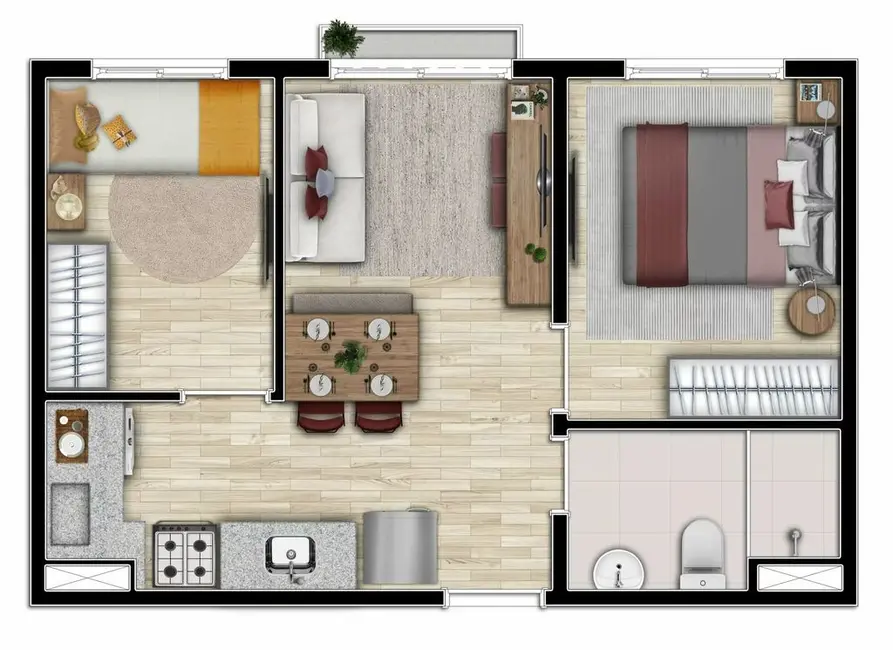 Kitnet com 1 quarto à venda, 34m2 em Campos Elíseos, São Paulo - SP - imagem 4 Foto 4 de Kitnet com 1 quarto à venda, 34m2 em Campos Elíseos, São Paulo - SP